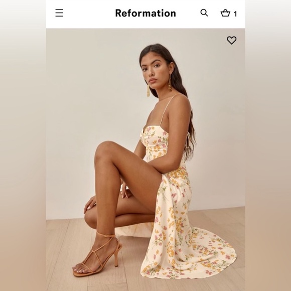 Reformation Juliette dress - size 0 Aries - Picture 3 of 6